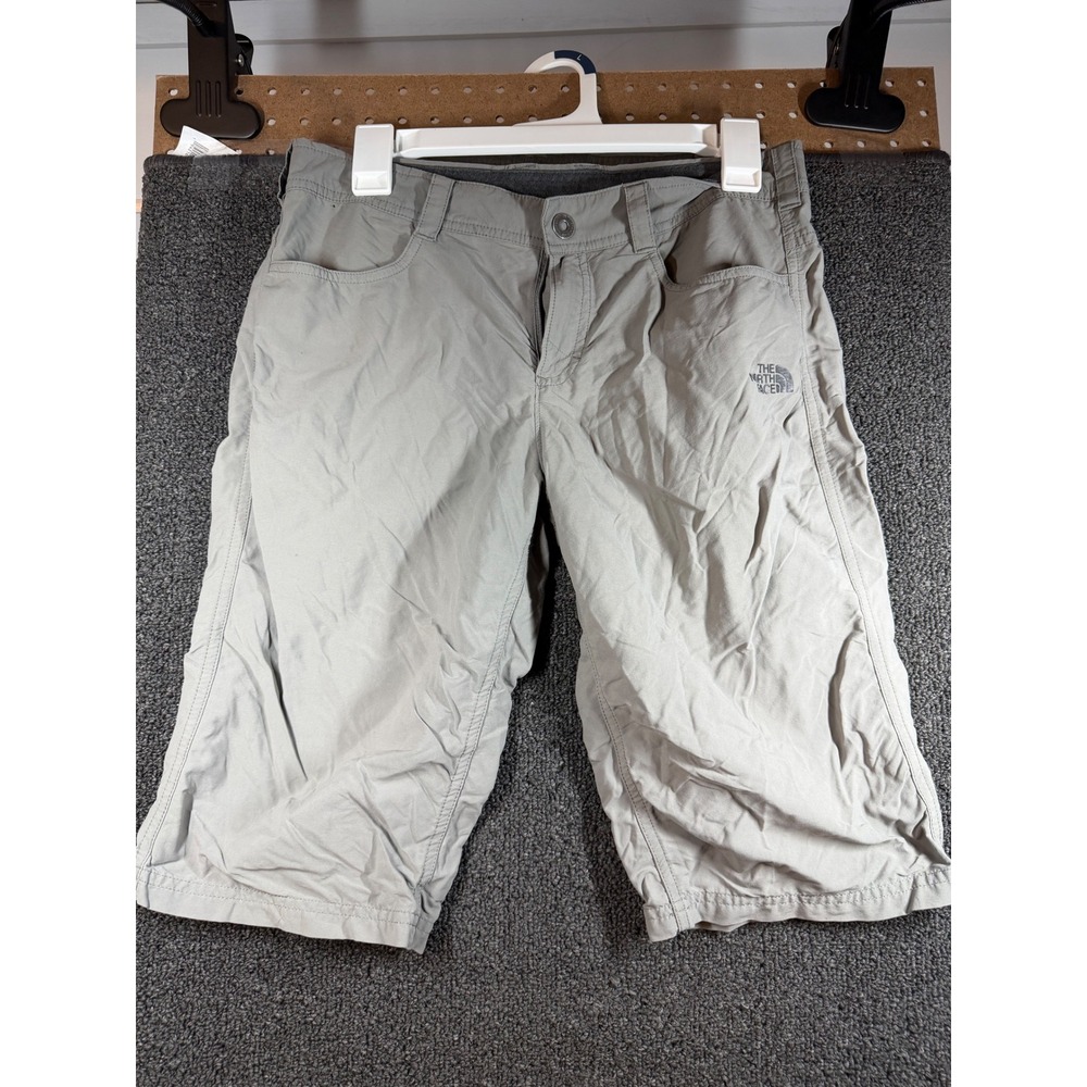 The North Face Hiking Shorts Womens 6 Gray Nylon Blend Stretch Outdoor 137